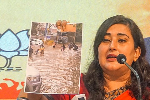 Bansuri Swaraj press conference in Delhi